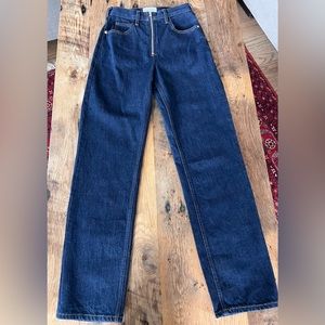 Frame Denim Indigo Straight Leg Women's Jeans